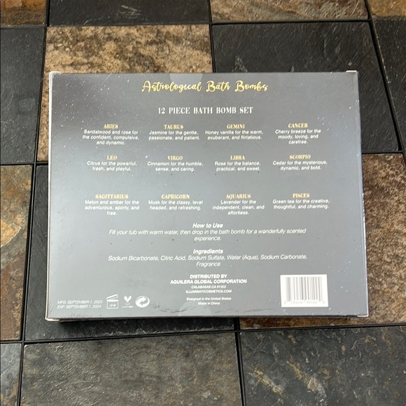 Zodiac Bath Bomb Set - Black and Gold - Picture 2 of 2